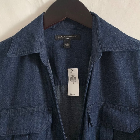 NWT Banana Republic 70’s Look Denim Jumpsuit Small /2 - Picture 2 of 6